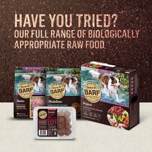 Doctor B’s BARF Kangaroo Retriever Bone Frozen Adult Dog Food 4pk