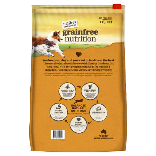 Natures Goodness Grain Free Chicken with Lamb and Garden Vegetables Adult Dry Dog Food 7kg