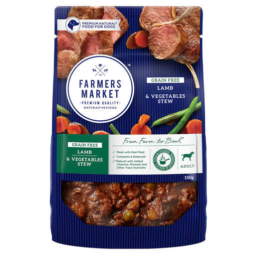 Farners Market Grain Free Lamb and Vegetables Stew Adult Wet Dog Food 150g