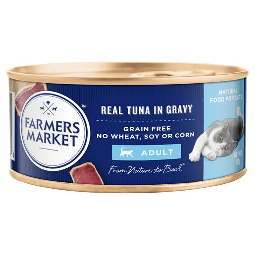 Farmers Market Grain Free Real Tuna in Gravy Wet Adult Cat Food 80g