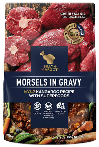 Billy + Margot Wild Kangaroo Recipe with Superfoods Wet Adult Dog Food 150g