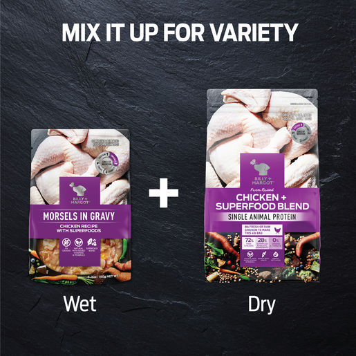Billy + Margot Chicken + Superfood Blend Dry Adult Dog Food 1.8kg