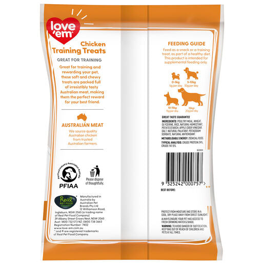 love'em Chicken Training Treats Dog Treats 200g