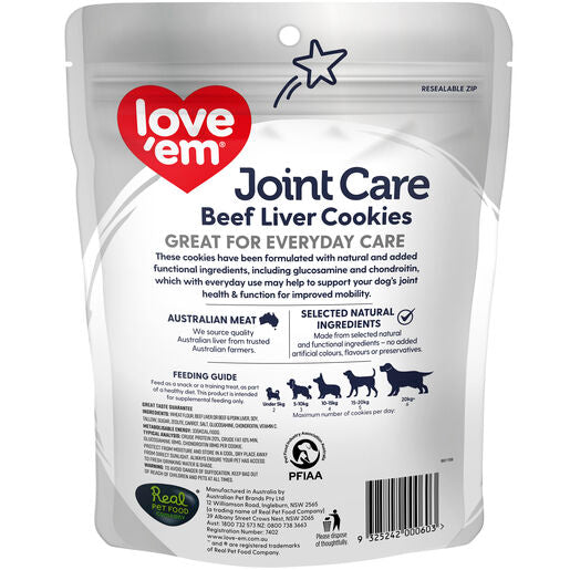 love'em Joint Care Beef Liver Cookies Dog Treats 250g