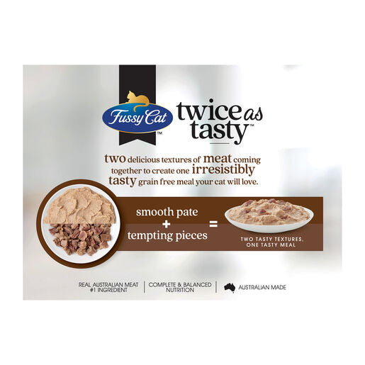 Fussy Cat Twice as Tasty Grain Free Pate & Pieces Wet Cat Food 12x80g