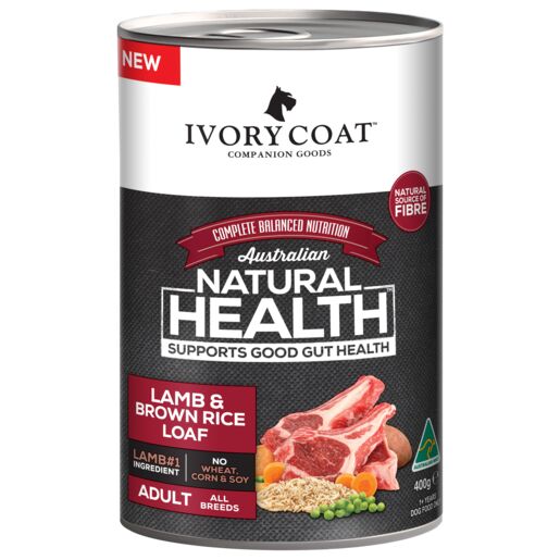 Ivory Coat Lamb & Brown Rice Loaf Wet Dog Food 400g