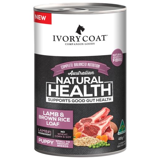 Ivory Coat Lamb & Brown Rice Loaf Wet Puppy Food 400g