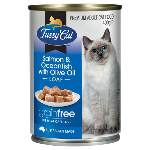 Fussy Cat Grain Free Salmon and Whitefish with Olive Oil Wet Cat Food 400g