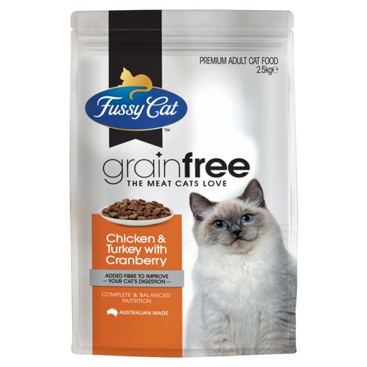 Fussy Cat Grain Free Chicken and Turkey with Cranberry Dry Cat Food 2.5kg