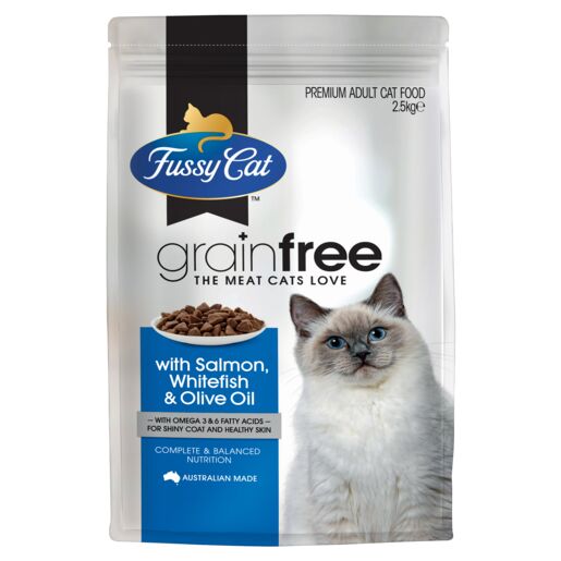 Fussy Cat Grain Free with Salmon, Whitefish & Olive Oil Dry Cat Food 2.5kg