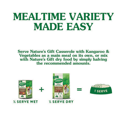 Nature's Gift Casserole Kangaroo & Vegetables Adult Wet Dog Food 1.2kg