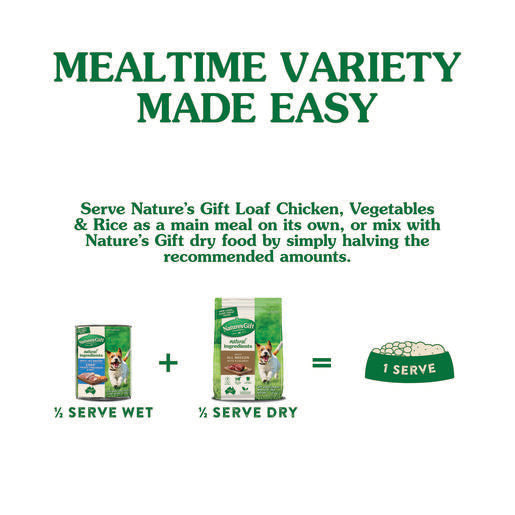 Nature's Gift Loaf Chicken, Rice & Vegetables Adult Wet Dog Food 700g