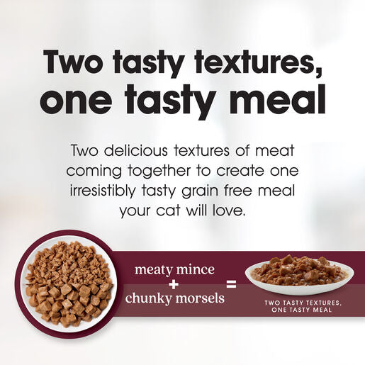 Fussy Cat Twice as Tasty Grain Free Mince & Morsels Wet Cat Food 12x80g