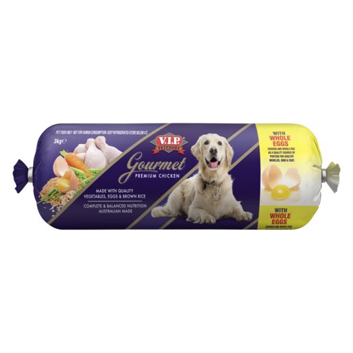 V.I.P. Petfoods Gourmet Premium Chicken Chilled Dog Roll 3kg