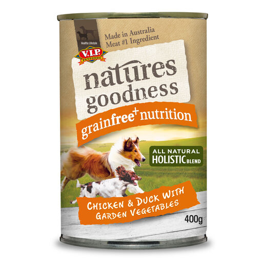 Natures Goodness Grain Free Chicken with Duck and Garden Vegetables Adult Wet Dog Food 400g