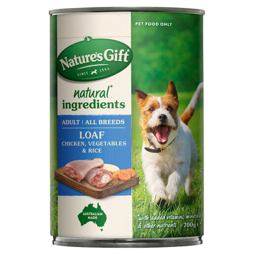 Nature's Gift Loaf Chicken, Rice & Vegetables Adult Wet Dog Food 700g