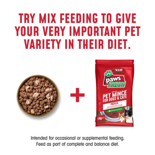 V.I.P. Petfoods Paws Fresh Minced Chilled Dog and Cat Food 1kg