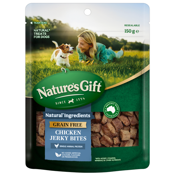 Nature's Gift Chicken Jerky Bites 150g