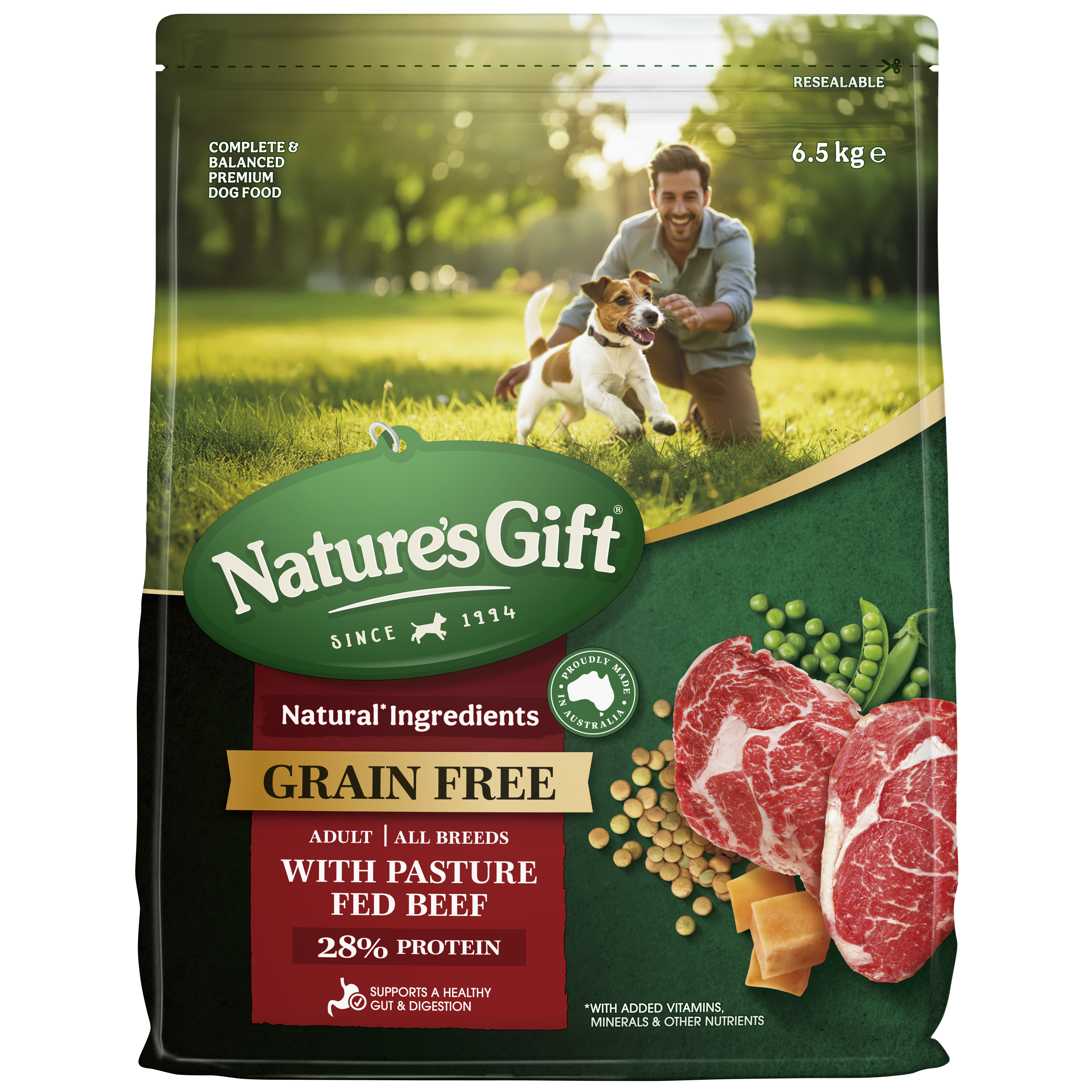 Nature's Gift with Pasture Fed Beef Adult All Breeds 6.5kg