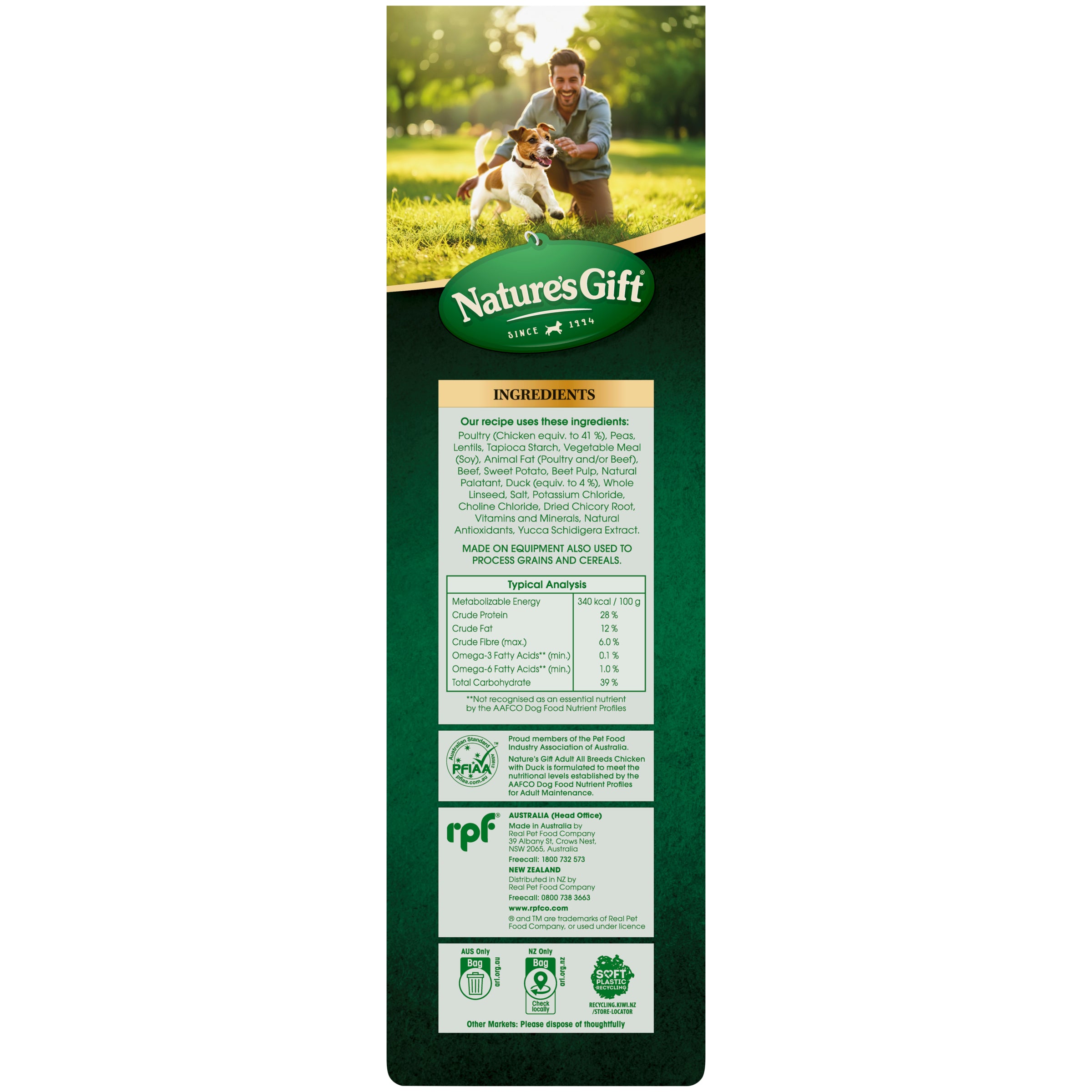 Nature's Gift Chicken with Duck Adult All Breeds 2.5kg