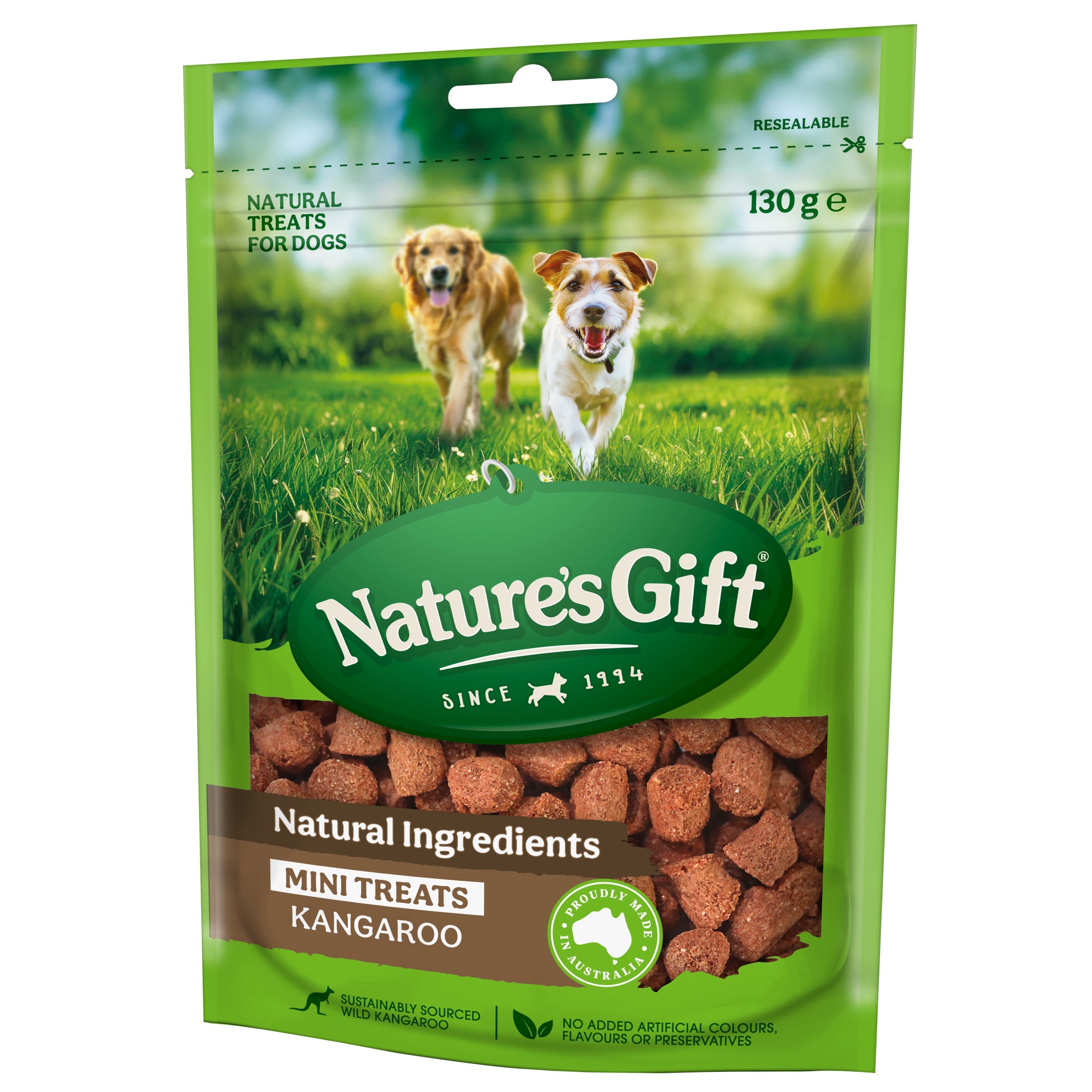 Nature's Gift Dog Treats Mini Bites Kangaroo 130g