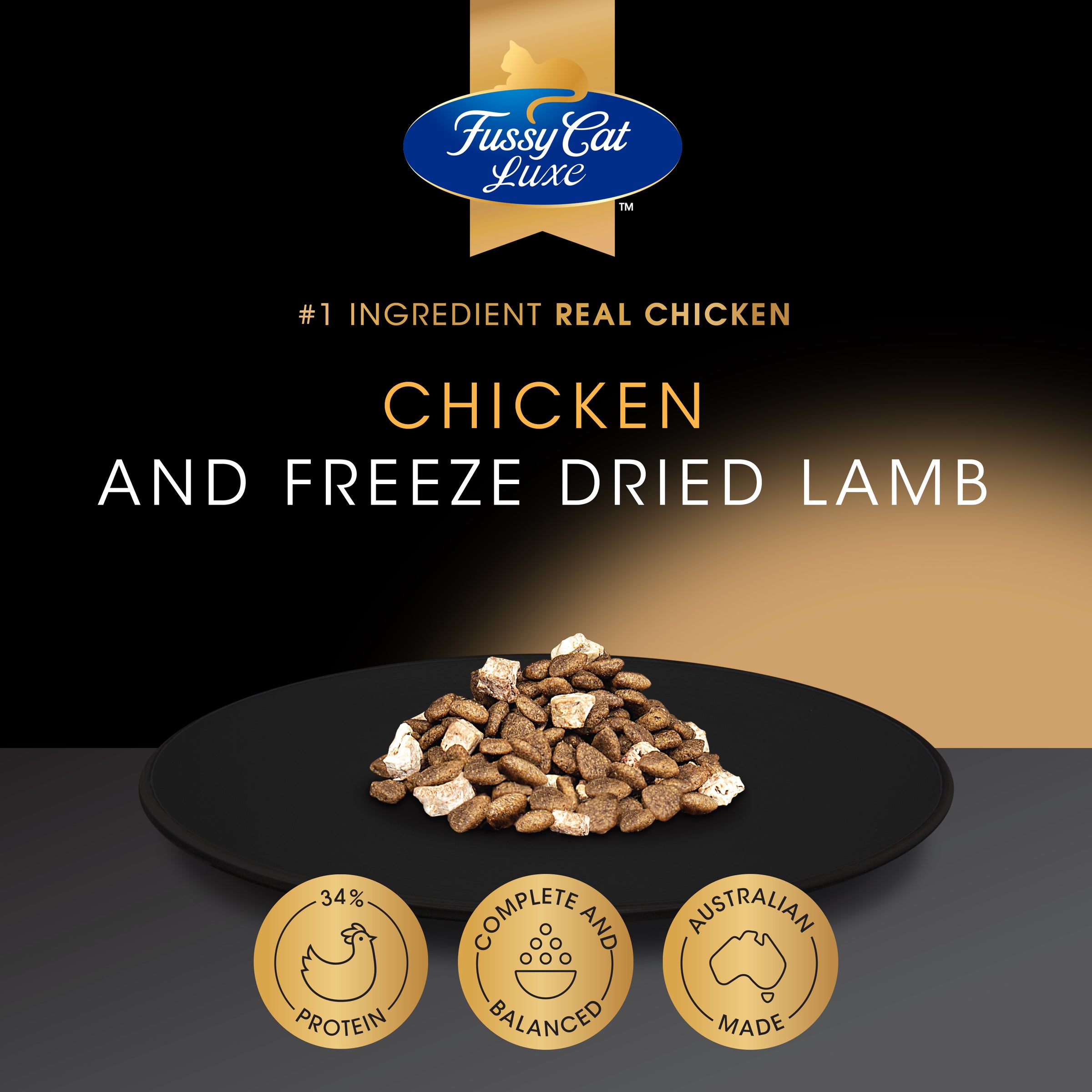 Fussy Cat Luxe Chicken and Freeze Dried Lamb 750g