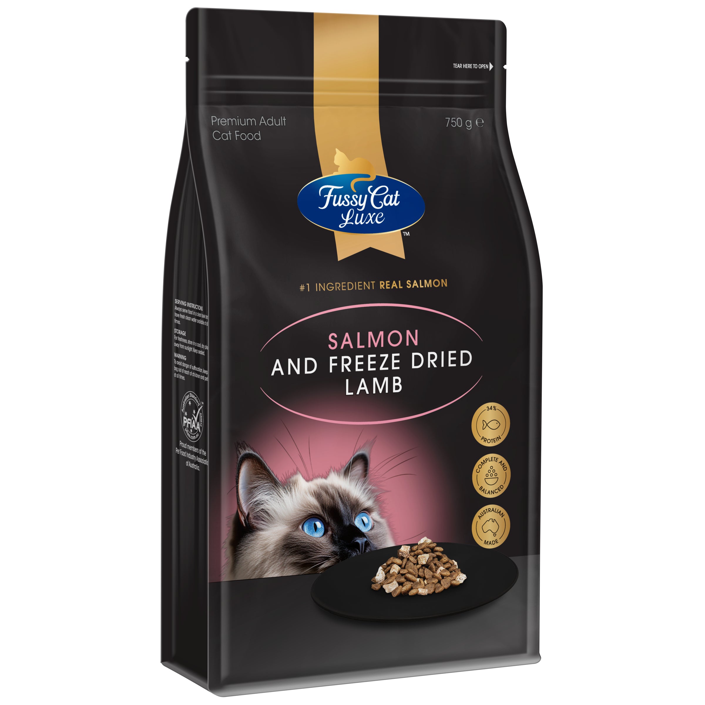 Fussy Cat Luxe Salmon and Freeze Dried Lamb 750g