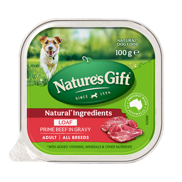 Nature's Gift Prime Beef in Gravy Adult Wet Dog Food 100g