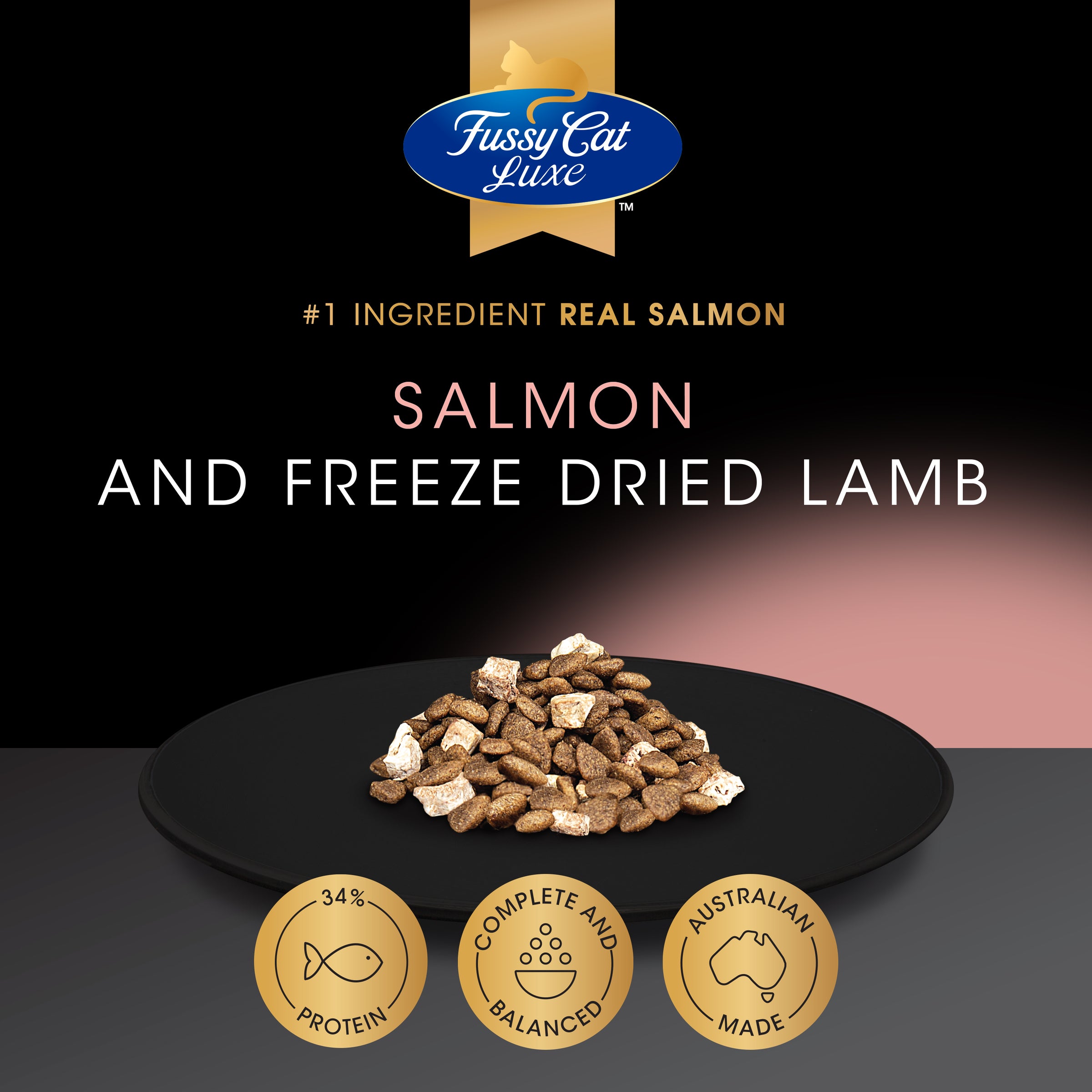 Fussy Cat Luxe Salmon and Freeze Dried Lamb 750g