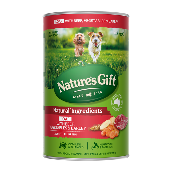 Nature's Gift Loaf Beef, Barley & Vegetables Adult Wet Dog Food 1.2kg