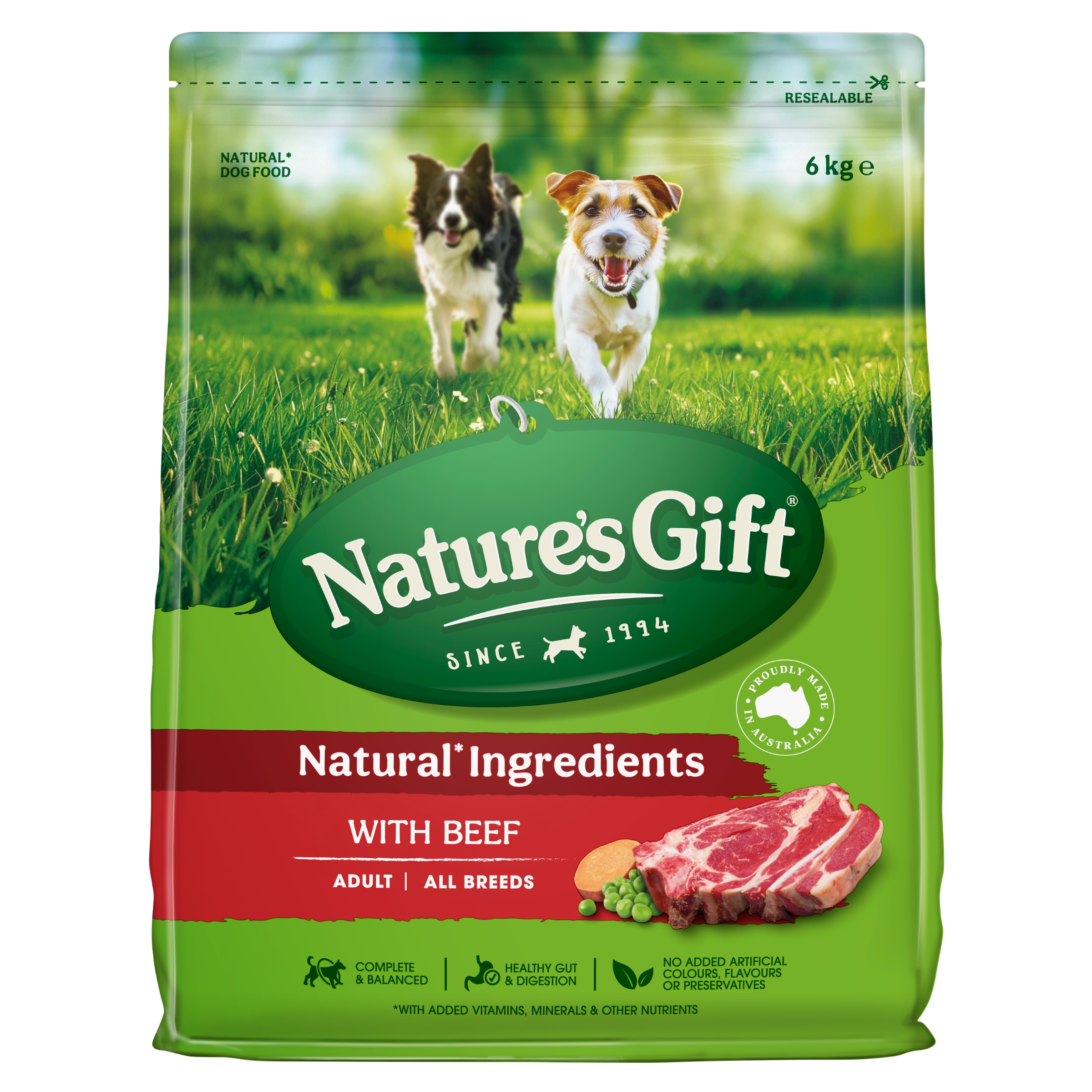 Nature's Gift Beef Adult Dry Dog Food 6kg