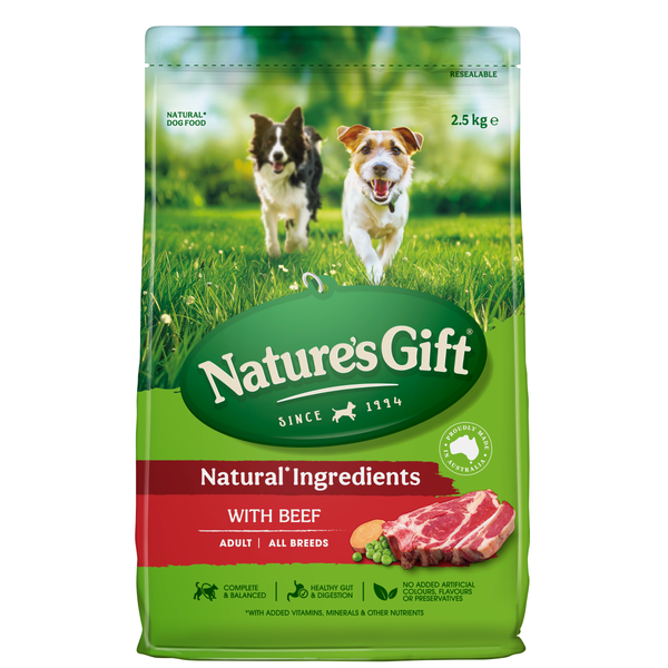 Nature's Gift Adult Dry Dog Food with Beef 2.5kg