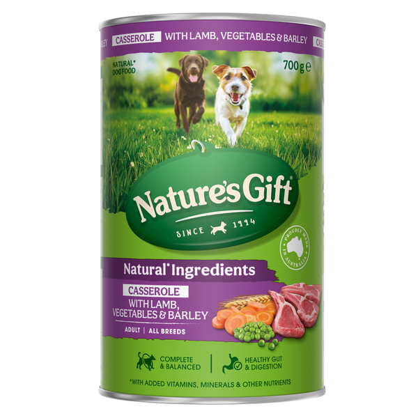 Nature's Gift Casserole Lamb, Vegetable & Barley Adult Wet Dog Food 700g