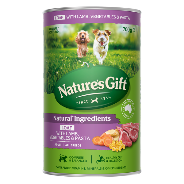 Nature's Gift Loaf Lamb Recipe with Vegetables & Pasta Adult Wet Dog Food 700g