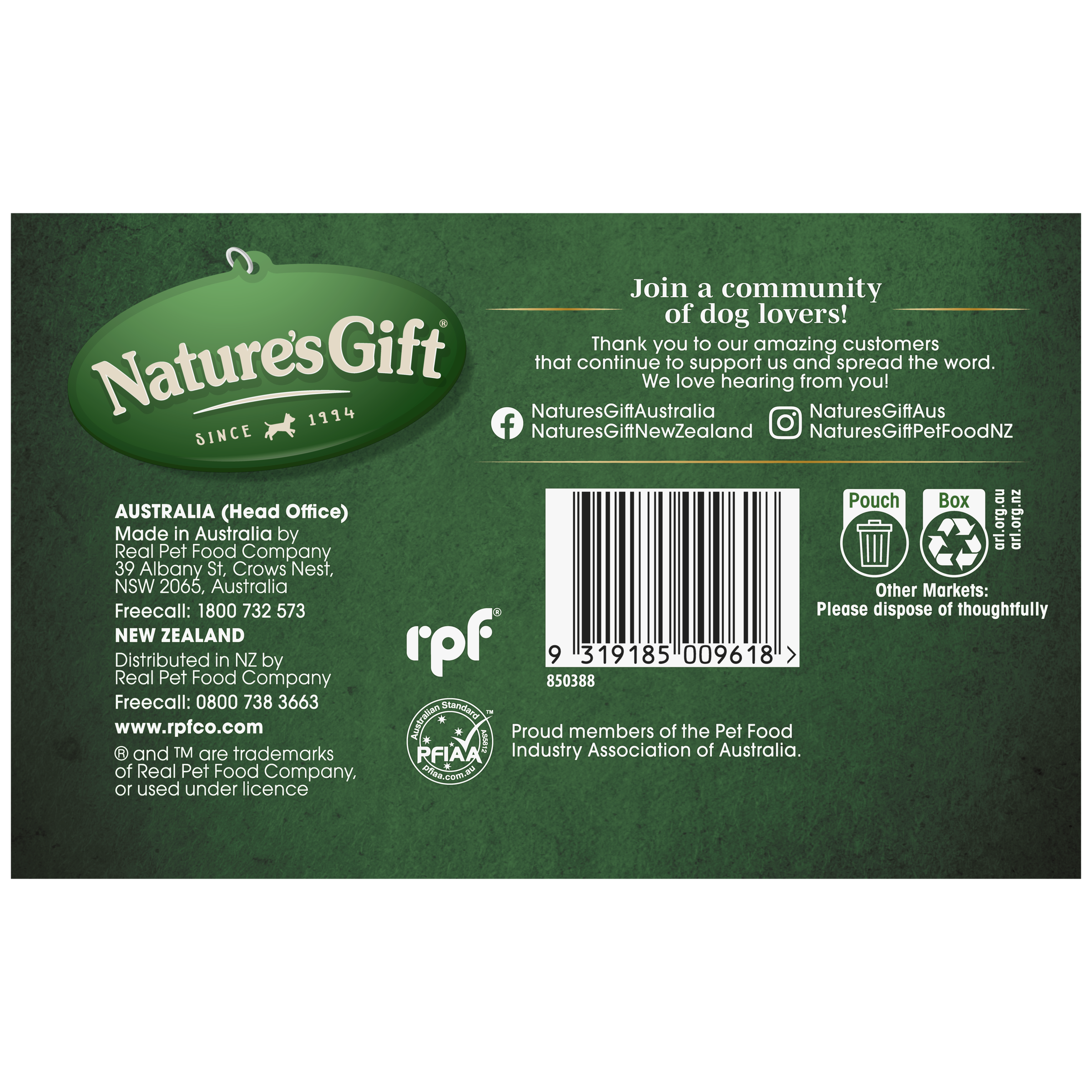 Nature's Gift Hearty Casserole in Gravy with Beef & with Kangaroo 8x100g
