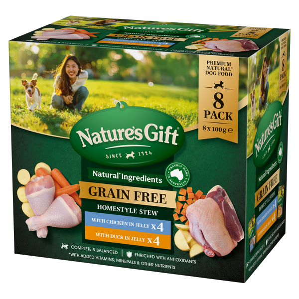 Nature's Gift Homestyle Stew in Jelly with Chicken & With Duck 8x100g