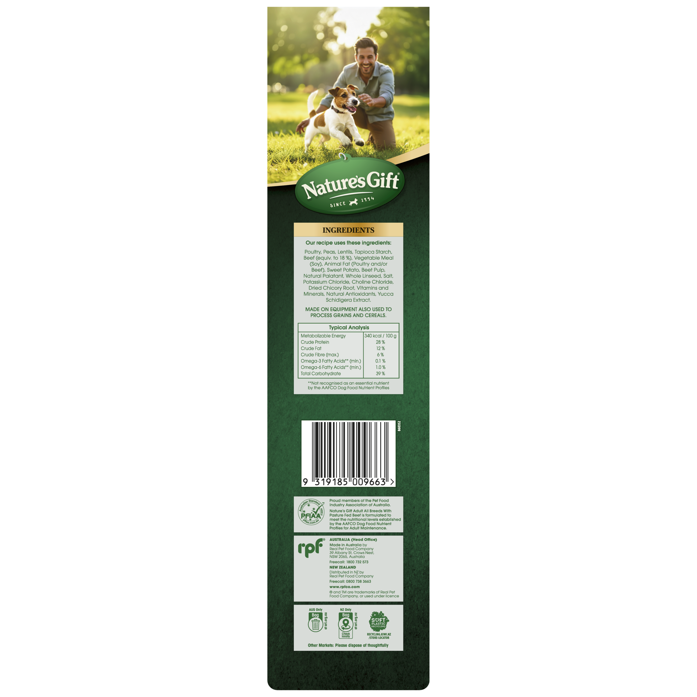 Nature's Gift with Pasture Fed Beef Adult All Breeds 6.5kg
