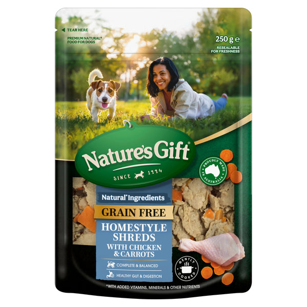 Nature's Gift Homestyle Shreds with Chicken & Carrots 250g