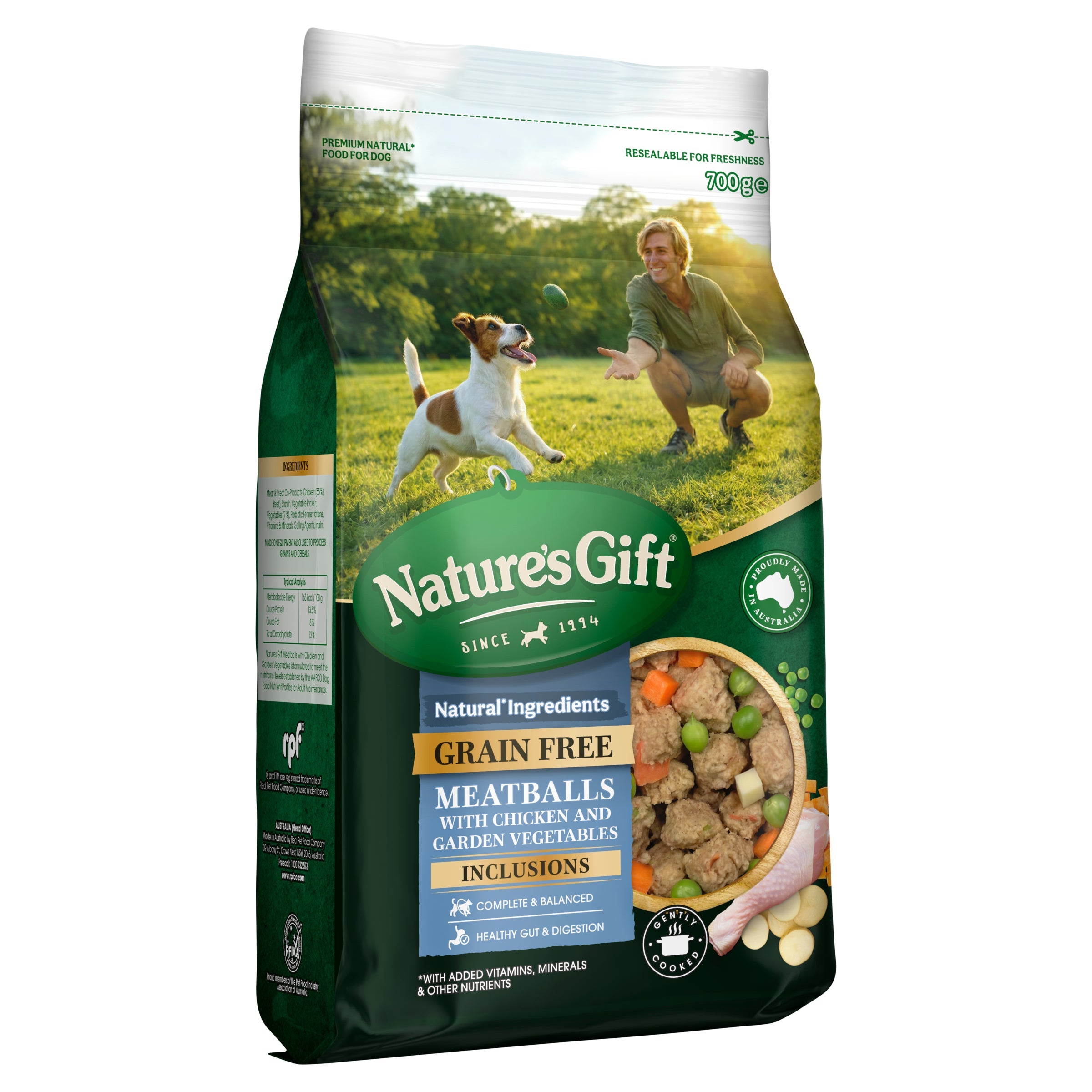 Natures Gift Chicken Meatballs with Inclusions 700g